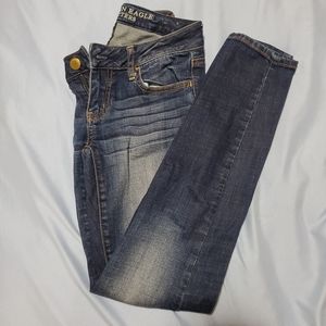 Blue American Eagle Jegging Super Stretch